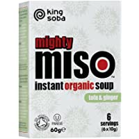 Los mejores  - King Soba Sopa De Miso Con Tofu Y Jengibre Sin Gluten Bio- 6 X 10 G 60 ml